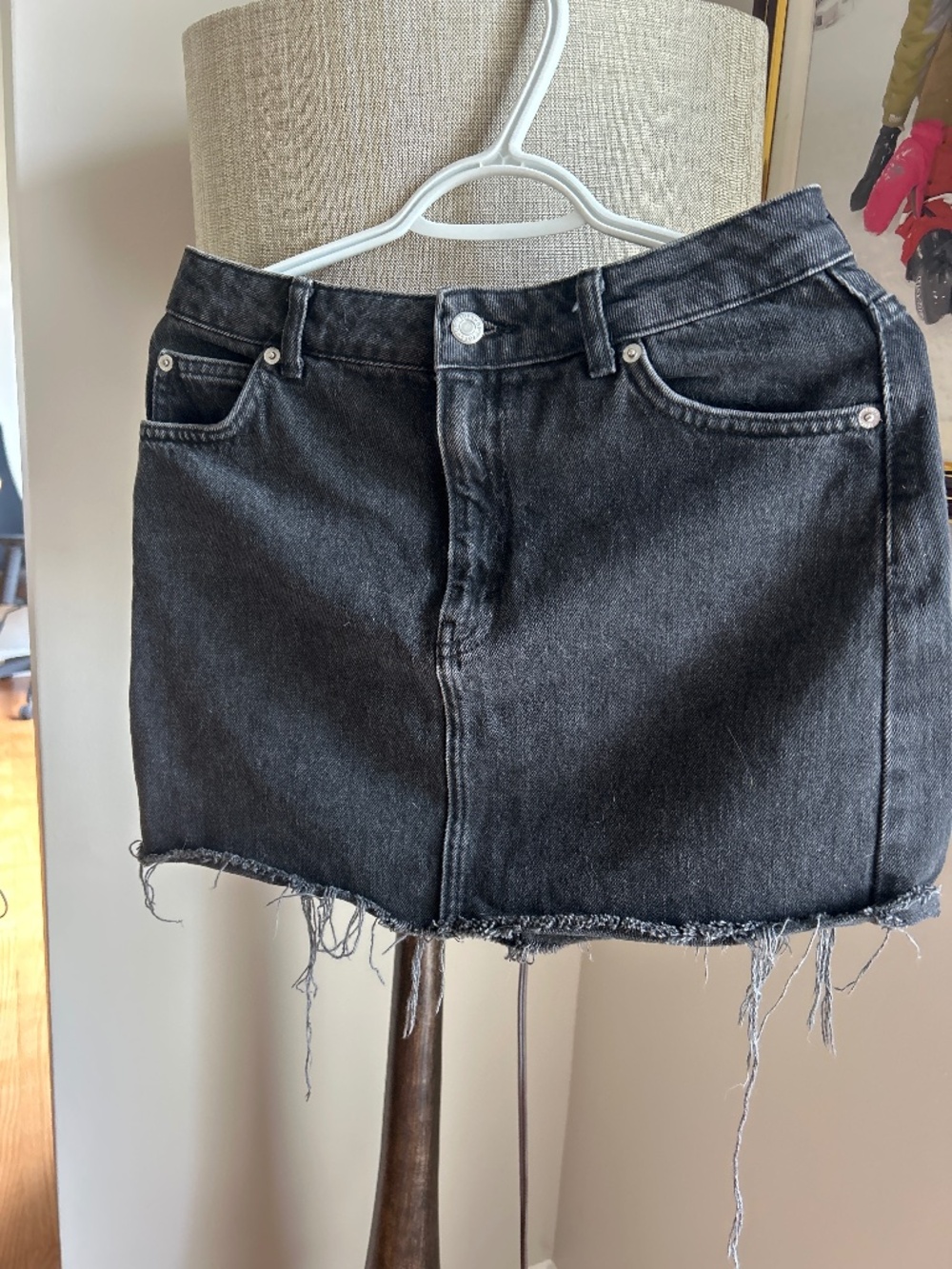 Black Jean Skirt